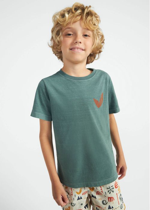 Camiseta Infantil Masculina Manga Curta Wash Bioma
