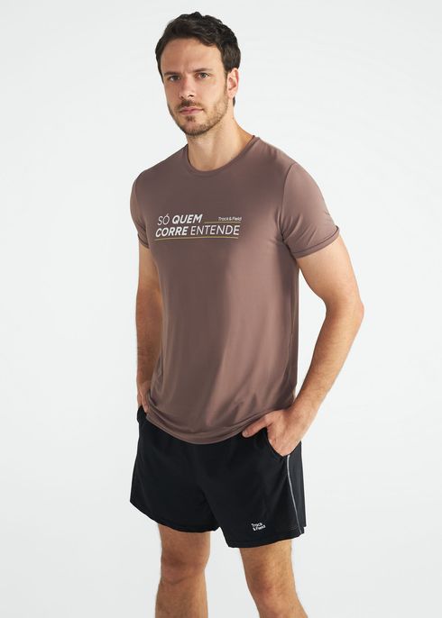Camiseta Masculina Manga Curta Thermodry Só Quem Corre