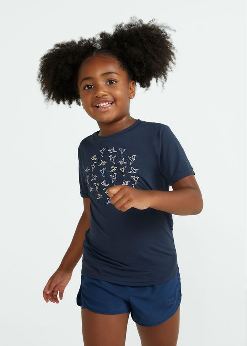 Camiseta Infantil Feminina Manga Curta Thermodry Tsuru