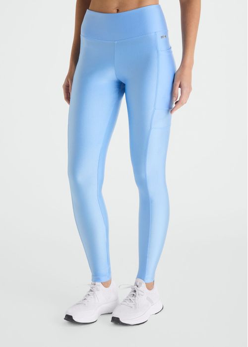 Calça Legging Feminina Bolsos Brilho
