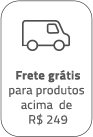 Frete grátis em produtos acima de R$249