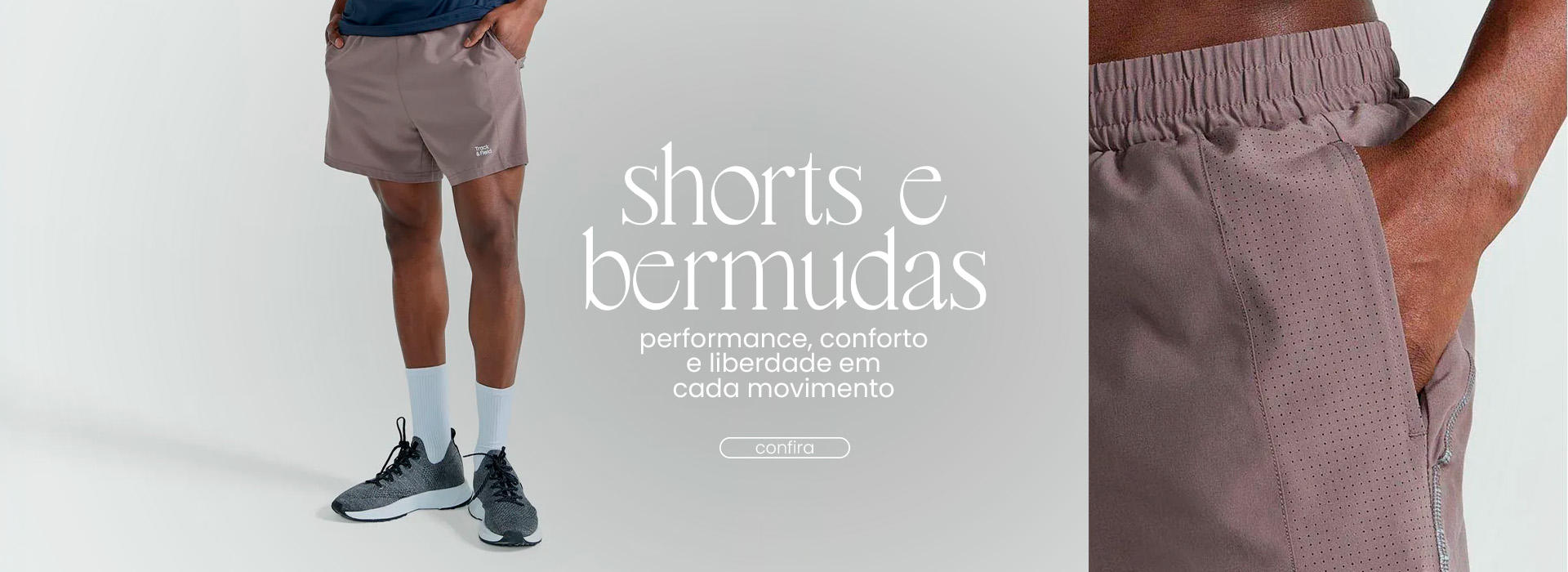 Home Masculina | Banner Principal - Shorts e Bemudas